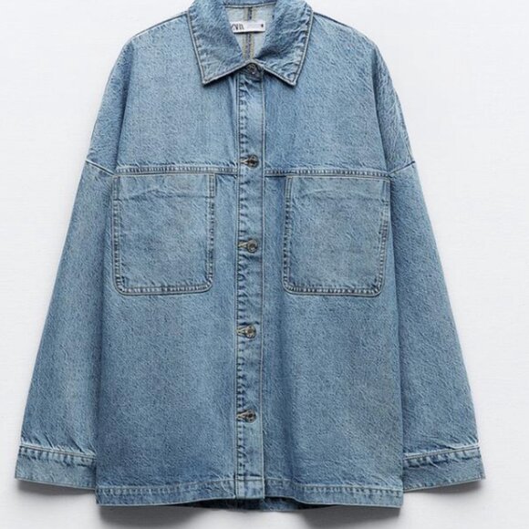 Zara Oversized Denim Jacket - Picture 1 of 3
